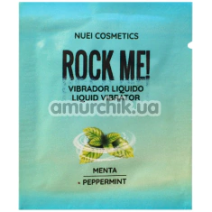 Возбуждающий гель с эффектом вибрации Rock Me! Liquid Vibrator PepperMint - мята, 2 мл - Фото №1