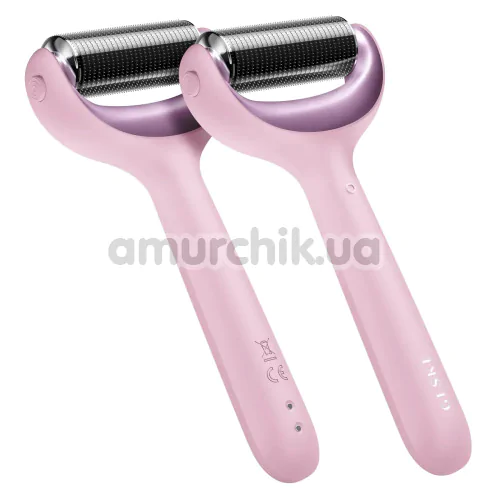 Масажер-ролер для обличчя та тіла з мікроголками Geske MicroNeedle Face & Body Roller 8 in 1, світло-рожевий