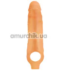 Насадка на пенис Superme Mighty Sleeve With Ball Loop, телесная - Фото №1