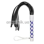 Батіг S & M Leather Flogger, біло-фіолетовий - Фото №1