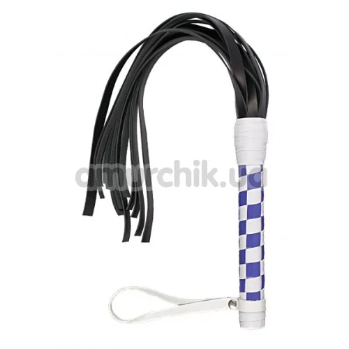 Плеть S&M Leather Flogger, бело-фиолетовая