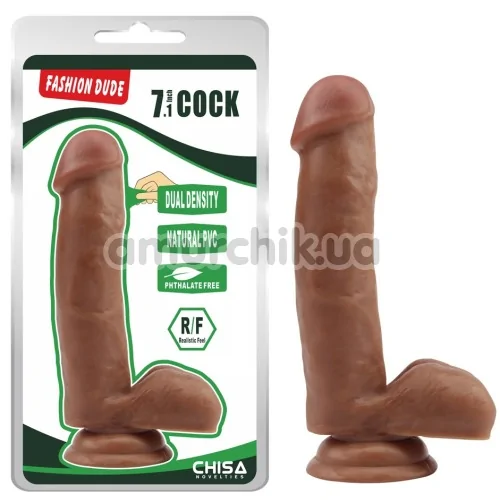 Фаллоимитатор Fashion Dude 7.1 Inch Cock, коричневый