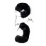 Наручники Boss Series Fetish Furry Cuffs, чорні - Фото №3