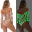 Боди Star Night Fishnet Glow Party Bodysuit, салатовое - Фото №6