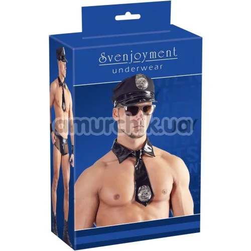 Костюм поліцейського Svenjoyment Underwear Police Officer Costume Black