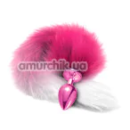 Анальная пробка с хвостом лисы Nixie Butt Plug / Hombre Tail, розовая - Фото №1