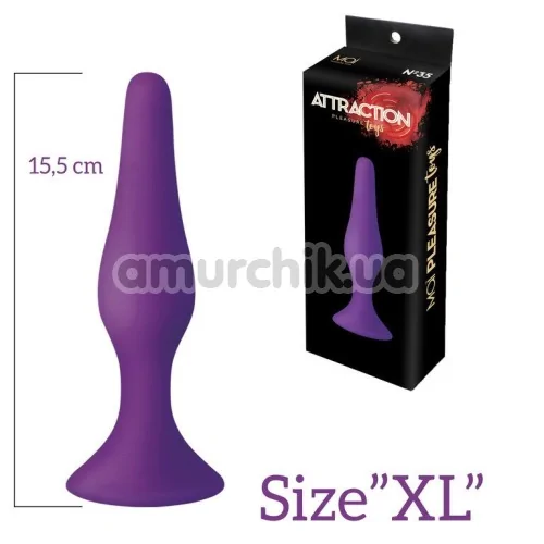 Анальная пробка Mai Attraction Pleasure Toys №35, фиолетовая