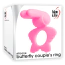 Віброкільце для члена Adam & Eve Silicone Butterfly Couple's Ring, рожеве - Фото №5