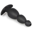 Анальна пробка Long Hollow Silicone Butt Plug, чорна - Фото №3