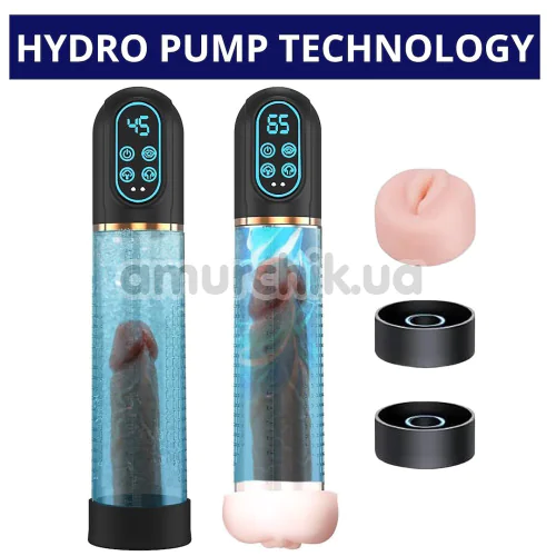Вакуумна помпа Men's Play Automatic Penis Pump For Enlargement & Masturbator B13, прозора
