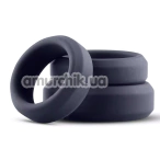 Набор эрекционных колец для члена Boners Wide Cockring Set Rings, серый - Фото №1