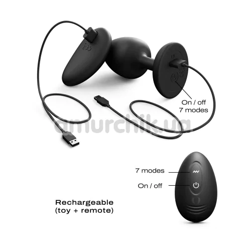 Анальная пробка с вибрацией Dorcel Geisha Plug Infinite L, черная