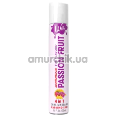 Массажно-оральный лубрикант с согревающим эффектом Wet Fun Flavors 4-in-1 Passion Fruit - маракуйя, 30 мл - Фото №1