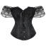 Корсет Star Night Women Lace Short Sleeve Corset, черный - Фото №5