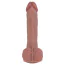 Вибратор с толчками, ротацией и подогревом Natural Play Thrusting Dildo with Swing Motion and Heating D6, телесный - Фото №5