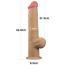 Фаллоимитатор Dual-Layered Silicone Handle Nature Cock LV411034, телесный - Фото №7
