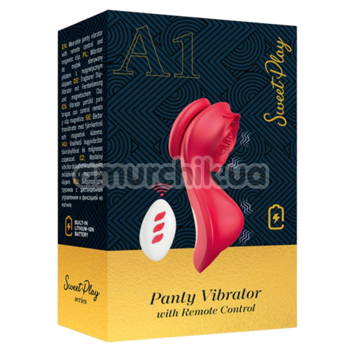 Кліторальний вібратор Sweet Play Panty Vibrator With Remote Control A1, червоний