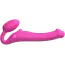 Безремневой страпон с вибрацией Strap-On-Me Vibrating Bendable Strap-On L, розовый - Фото №1