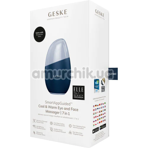 Массажер для глаз и лица Geske Cool & Warm Eye and Face Massager 7 in 1, синий