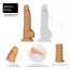 Фалоімітатор + віброкуля Addiction Naked Silicone Dong 8, тілесний - Фото №7