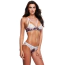 Комплект 2 Piece Grey Floral and Lace Bra and Open Back Panty Set, сірий: бюстгальтер + трусики - Фото №1