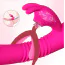 Вібратор з підігрівом Boss Series Silicone Rabbit Vibrator Powerful Licking, рожевий - Фото №9