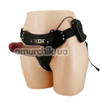 Порожній страпон з вібрацією Pretty Love Harness Briefs Starks, коричневий - Фото №1