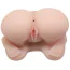 Штучна вагіна та анус з вібрацією Soft And Smooth Pussy & Ass Hole, тілесна - Фото №2
