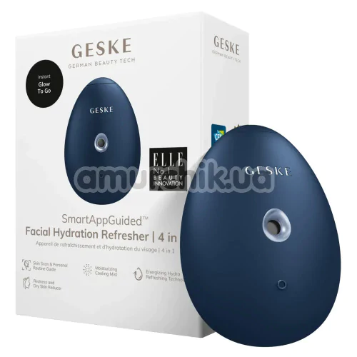Увлажнитель для кожи лица Geske Facial Hydration Refresher 4 in 1 Oval, синий