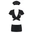 Костюм полицейской Obsessive Police Uniform, чёрный: топ + юбка + трусики-стринги + фуражка - Фото №5