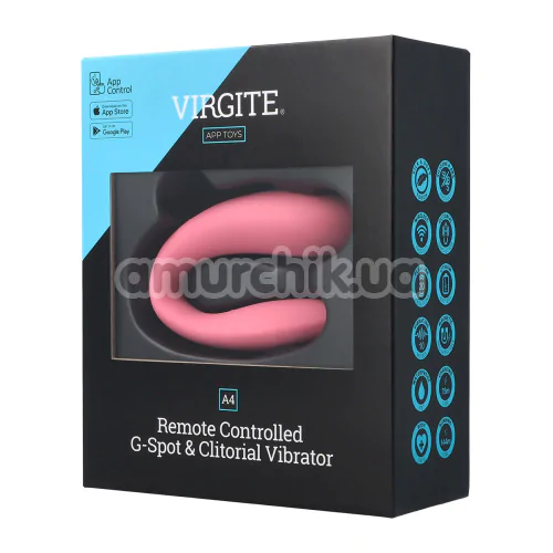 Вібратор Virgite Remote Controlled G-Spot & Clitorial Vibrator A4, рожевий