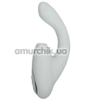 Вібратор з вакуумним стимулятором Sweet Em Double Stimulator, сірий - Фото №1