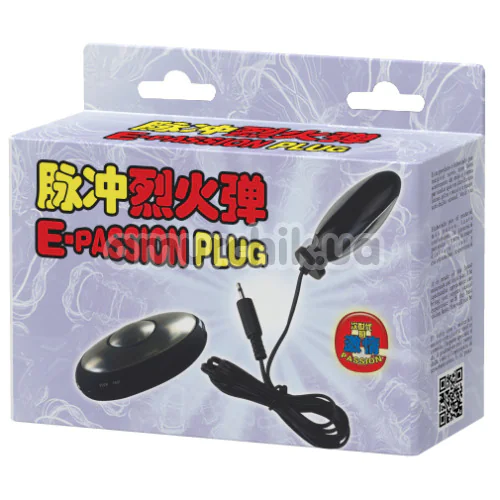 Анальная пробка с электростимуляцией E-Passion Plug, серебряная