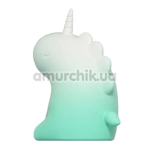 Кліторальний вібратор з пульсацією Univibe Sexy Unicorn, біло-бірюзовий