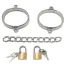 Наручники DS Fetish Metal Handcuffs With Locks, серебряные - Фото №2