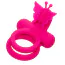Віброкільце Silicone Rechargeable Butterfly Dual Ring, рожеве - Фото №2