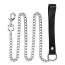 Повідець Fetish Tentation Premium Metal Leash With Cowhide Leather Wrist 115см, чорний - Фото №1