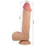 Фалоімітатор Sliding Skin Emeka 9.2, тілесний - Фото №6