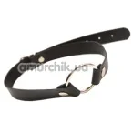 Кляп sLash Leather O-Ring Gag, чорний - Фото №1