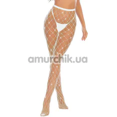 Колготки Star Night Fashion Sparkle Fishnet Pantyhose, белые - Фото №1