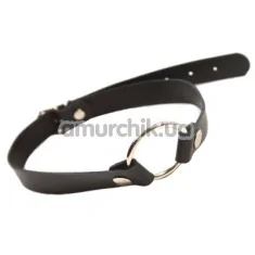 Кляп sLash Leather O-Ring Gag, черный - Фото №1