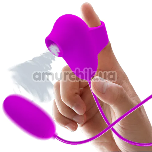 Симулятор орального секса для женщин с вибрацией Pretty Love Suction & Vibro Bullets, фиолетовый
