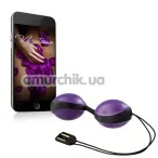 Вагінальні кульки з вібрацією Amor Vibratissimo Balls, чорно-фіолетові - Фото №1