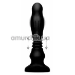 Анальный вибратор с толчками Thunderplugs Silicone Vibrating & Squrming Plug with Remote Control, черный - Фото №1
