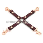 Ремешки для фиксаторов Liebe Seele Wine Red Leather Hogtie with Clips, бордовые - Фото №1