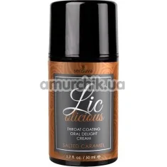 Крем для минета Sensuva Lic-O-Licious Throat Coating Oral Delight Cream Salted Caramel - соленая карамель, 50 мл - Фото №1