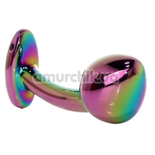 Анальная пробка Exclusivity Jewellery Multicolour Curved Plug M, радужная
