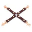 Ремінці для фіксаторів Liebe Seele Wine Red Leather Hogtie with Clips, бордові - Фото №1