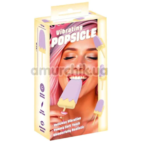 Кліторальний вібратор Vibrating Popsicle, фіолетовий