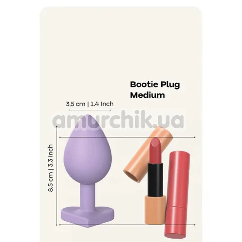 Анальна пробка Love Signal Heart Plug Medium, бузкова